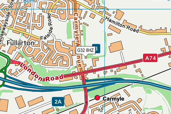 G32 8HZ map - OS VectorMap District (Ordnance Survey)