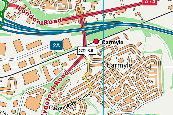 G32 8JL map - OS VectorMap District (Ordnance Survey) G32 8JL map - OS VectorMap District (Ordnance Survey)