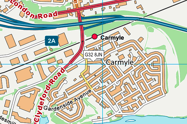 G32 8JN map - OS VectorMap District (Ordnance Survey)