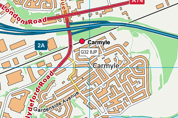 G32 8JP map - OS VectorMap District (Ordnance Survey) G32 8JP map - OS VectorMap District (Ordnance Survey)
