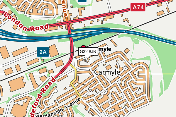 G32 8JR map - OS VectorMap District (Ordnance Survey) G32 8JR map - OS VectorMap District (Ordnance Survey)