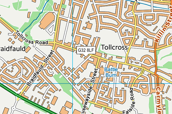 G32 8LF map - OS VectorMap District (Ordnance Survey) G32 8LF map - OS VectorMap District (Ordnance Survey)