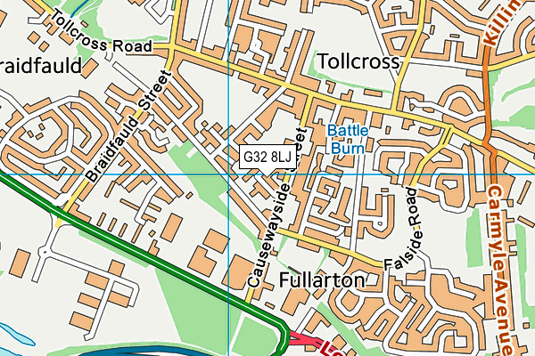 G32 8LJ map - OS VectorMap District (Ordnance Survey)