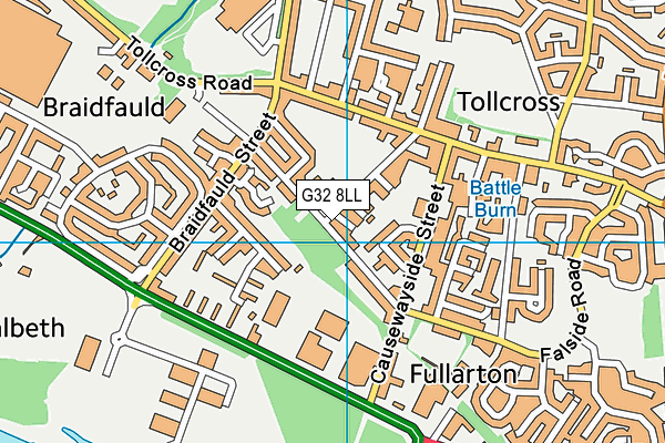 G32 8LL map - OS VectorMap District (Ordnance Survey) G32 8LL map - OS VectorMap District (Ordnance Survey)