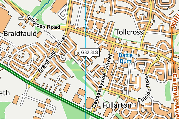 G32 8LS map - OS VectorMap District (Ordnance Survey) G32 8LS map - OS VectorMap District (Ordnance Survey)