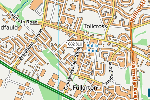 G32 8LU map - OS VectorMap District (Ordnance Survey) G32 8LU map - OS VectorMap District (Ordnance Survey)