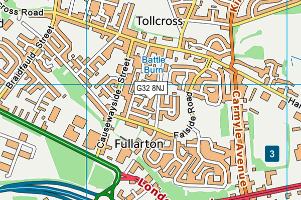 G32 8NJ map - OS VectorMap District (Ordnance Survey)