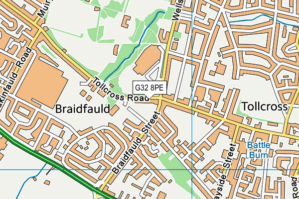 G32 8PE map - OS VectorMap District (Ordnance Survey) G32 8PE map - OS VectorMap District (Ordnance Survey)