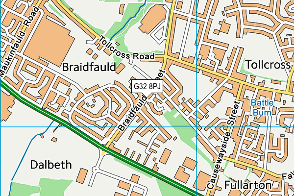 G32 8PJ map - OS VectorMap District (Ordnance Survey) G32 8PJ map - OS VectorMap District (Ordnance Survey)
