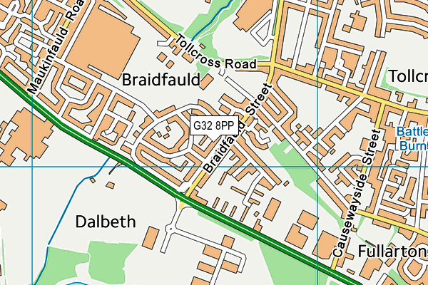 G32 8PP map - OS VectorMap District (Ordnance Survey) G32 8PP map - OS VectorMap District (Ordnance Survey)