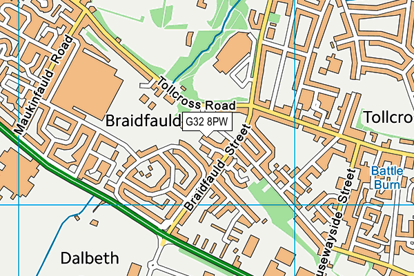 G32 8PW map - OS VectorMap District (Ordnance Survey) G32 8PW map - OS VectorMap District (Ordnance Survey)