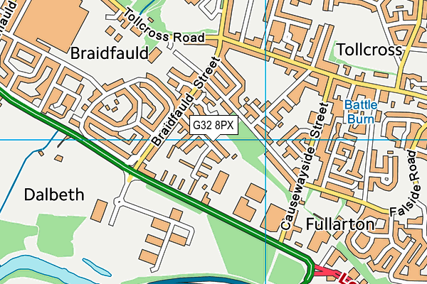 G32 8PX map - OS VectorMap District (Ordnance Survey) G32 8PX map - OS VectorMap District (Ordnance Survey)