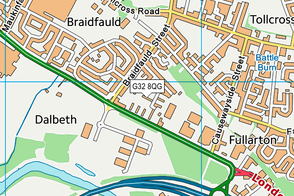 G32 8QG map - OS VectorMap District (Ordnance Survey) G32 8QG map - OS VectorMap District (Ordnance Survey)