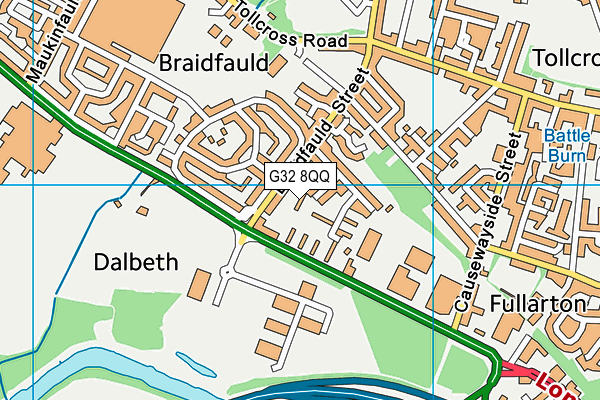 G32 8QQ map - OS VectorMap District (Ordnance Survey) G32 8QQ map - OS VectorMap District (Ordnance Survey)