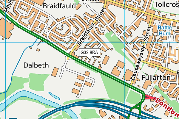 G32 8RA map - OS VectorMap District (Ordnance Survey) G32 8RA map - OS VectorMap District (Ordnance Survey)