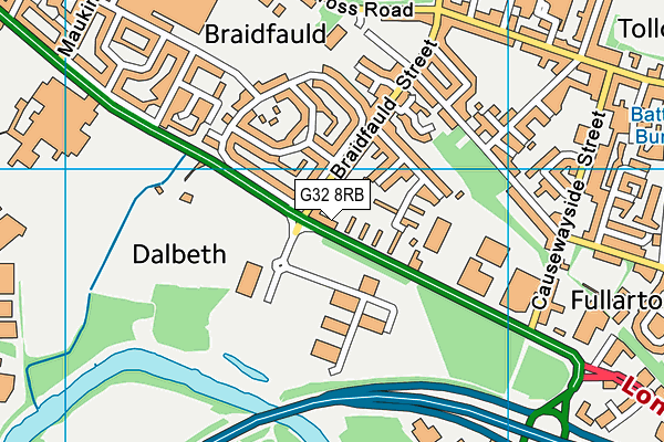 G32 8RB map - OS VectorMap District (Ordnance Survey) G32 8RB map - OS VectorMap District (Ordnance Survey)