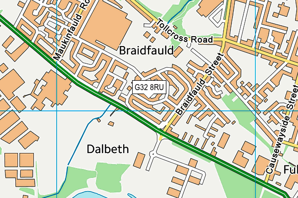 G32 8RU map - OS VectorMap District (Ordnance Survey)