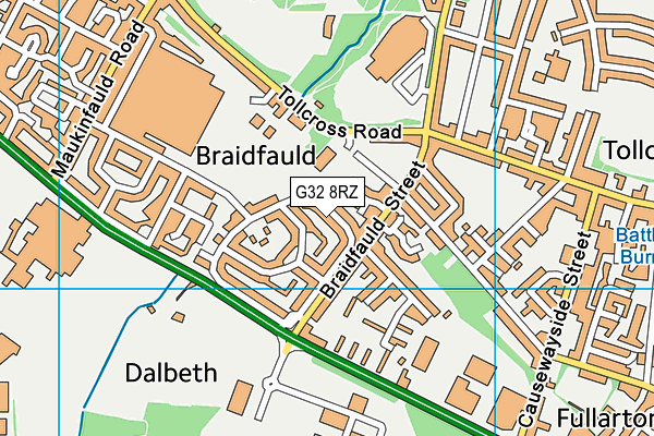 G32 8RZ map - OS VectorMap District (Ordnance Survey) G32 8RZ map - OS VectorMap District (Ordnance Survey)