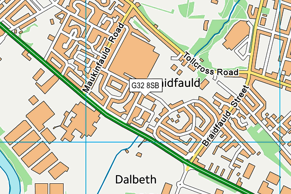 G32 8SB map - OS VectorMap District (Ordnance Survey)