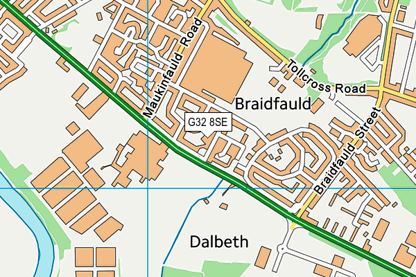 G32 8SE map - OS VectorMap District (Ordnance Survey) G32 8SE map - OS VectorMap District (Ordnance Survey)