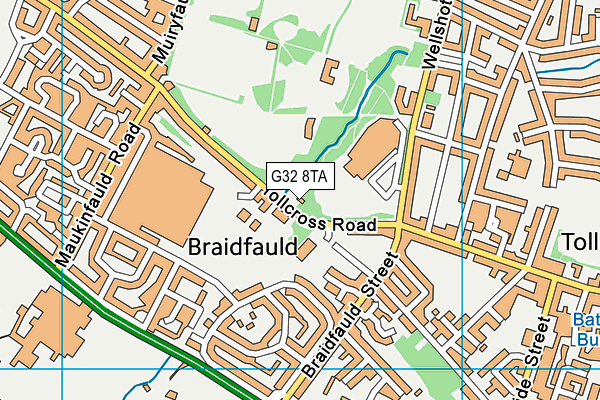 G32 8TA map - OS VectorMap District (Ordnance Survey) G32 8TA map - OS VectorMap District (Ordnance Survey)