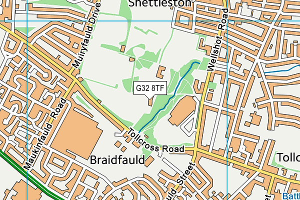 G32 8TF map - OS VectorMap District (Ordnance Survey) G32 8TF map - OS VectorMap District (Ordnance Survey)
