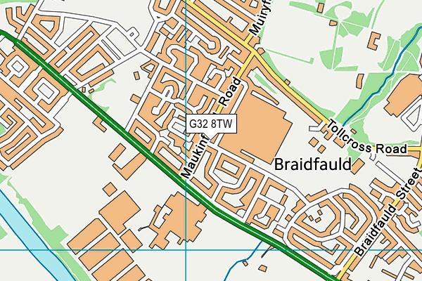 G32 8TW map - OS VectorMap District (Ordnance Survey) G32 8TW map - OS VectorMap District (Ordnance Survey)