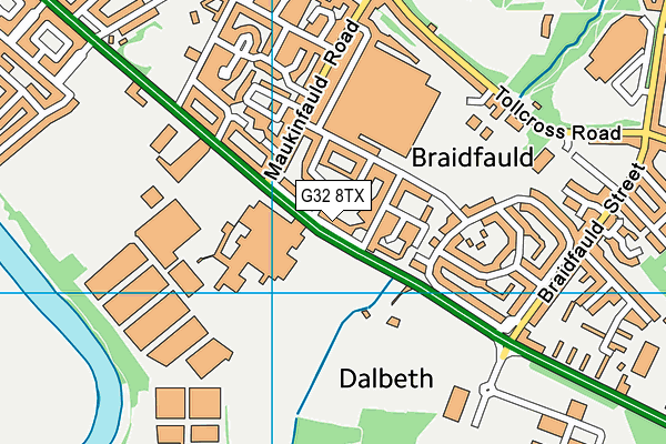 G32 8TX map - OS VectorMap District (Ordnance Survey) G32 8TX map - OS VectorMap District (Ordnance Survey)