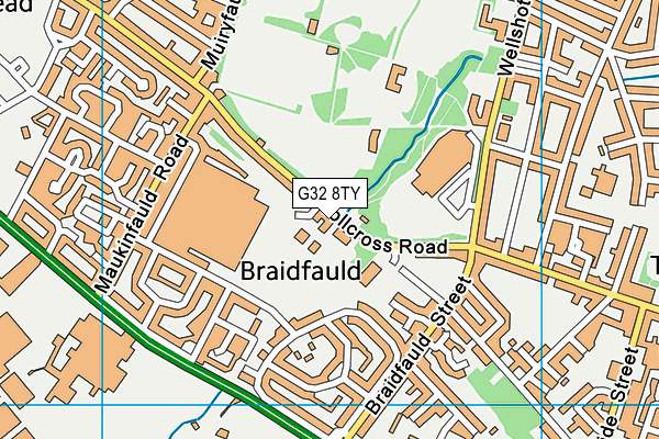 G32 8TY map - OS VectorMap District (Ordnance Survey) G32 8TY map - OS VectorMap District (Ordnance Survey)