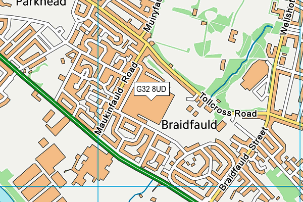 G32 8UD map - OS VectorMap District (Ordnance Survey) G32 8UD map - OS VectorMap District (Ordnance Survey)