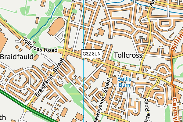 G32 8UN map - OS VectorMap District (Ordnance Survey) G32 8UN map - OS VectorMap District (Ordnance Survey)
