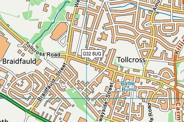 G32 8UQ map - OS VectorMap District (Ordnance Survey) G32 8UQ map - OS VectorMap District (Ordnance Survey)