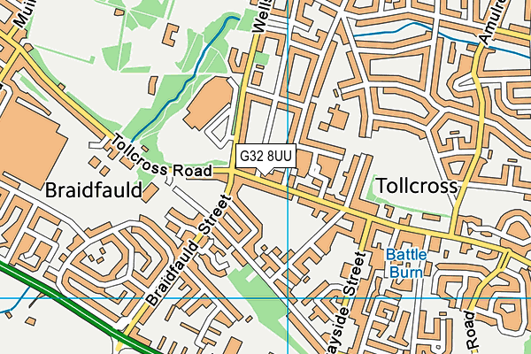 G32 8UU map - OS VectorMap District (Ordnance Survey) G32 8UU map - OS VectorMap District (Ordnance Survey)