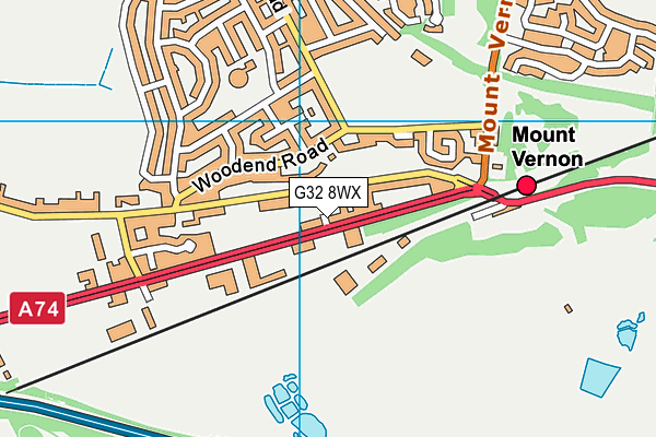 G32 8WX map - OS VectorMap District (Ordnance Survey) G32 8WX map - OS VectorMap District (Ordnance Survey)