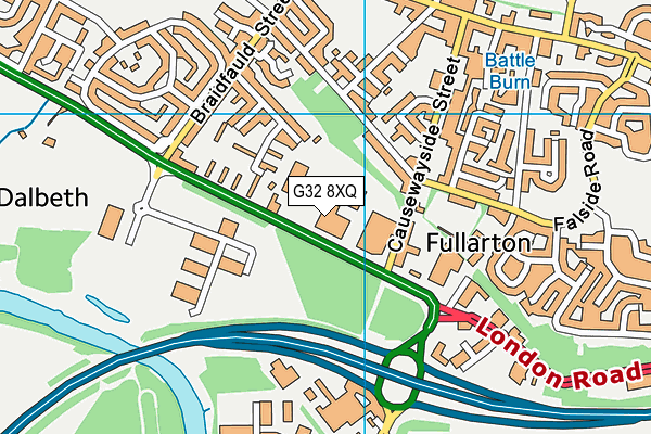 G32 8XQ map - OS VectorMap District (Ordnance Survey) G32 8XQ map - OS VectorMap District (Ordnance Survey)