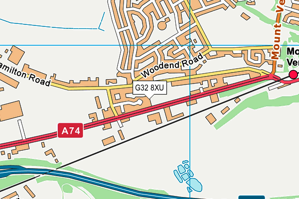 G32 8XU map - OS VectorMap District (Ordnance Survey) G32 8XU map - OS VectorMap District (Ordnance Survey)