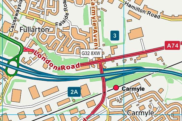 G32 8XW map - OS VectorMap District (Ordnance Survey) G32 8XW map - OS VectorMap District (Ordnance Survey)