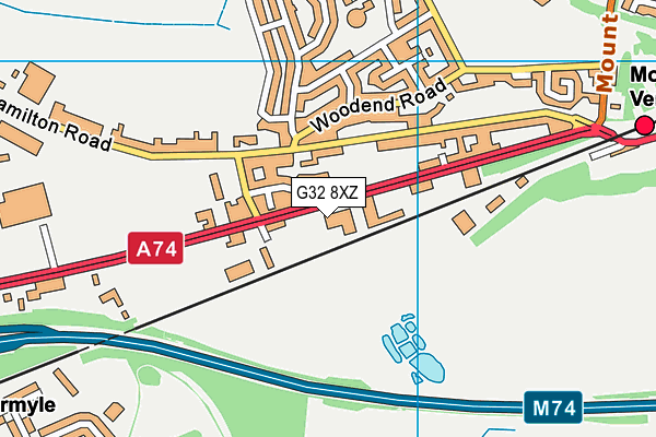 G32 8XZ map - OS VectorMap District (Ordnance Survey) G32 8XZ map - OS VectorMap District (Ordnance Survey)