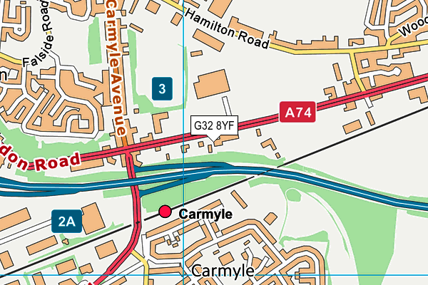 G32 8YF map - OS VectorMap District (Ordnance Survey) G32 8YF map - OS VectorMap District (Ordnance Survey)