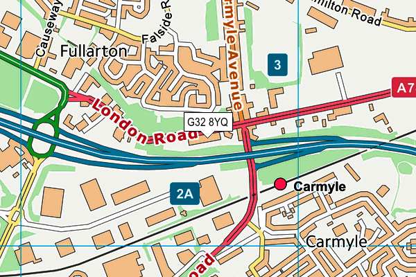 G32 8YQ map - OS VectorMap District (Ordnance Survey) G32 8YQ map - OS VectorMap District (Ordnance Survey)
