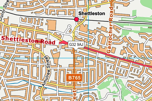 G32 9AJ map - OS VectorMap District (Ordnance Survey)