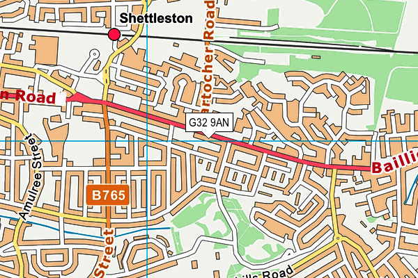 G32 9AN map - OS VectorMap District (Ordnance Survey) G32 9AN map - OS VectorMap District (Ordnance Survey)