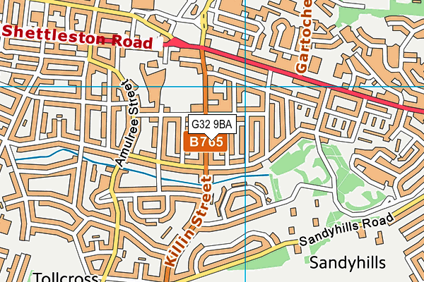 G32 9BA map - OS VectorMap District (Ordnance Survey) G32 9BA map - OS VectorMap District (Ordnance Survey)