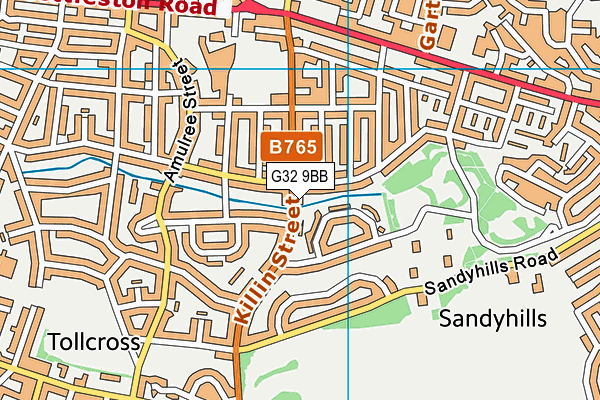 G32 9BB map - OS VectorMap District (Ordnance Survey) G32 9BB map - OS VectorMap District (Ordnance Survey)