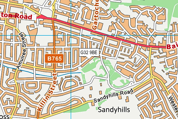 G32 9BE map - OS VectorMap District (Ordnance Survey) G32 9BE map - OS VectorMap District (Ordnance Survey)