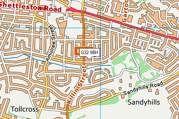 G32 9BH map - OS VectorMap District (Ordnance Survey) G32 9BH map - OS VectorMap District (Ordnance Survey)