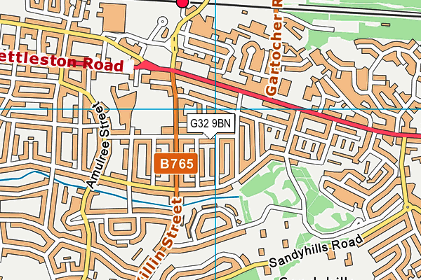 G32 9BN map - OS VectorMap District (Ordnance Survey) G32 9BN map - OS VectorMap District (Ordnance Survey)