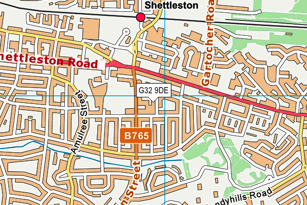 G32 9DE map - OS VectorMap District (Ordnance Survey)