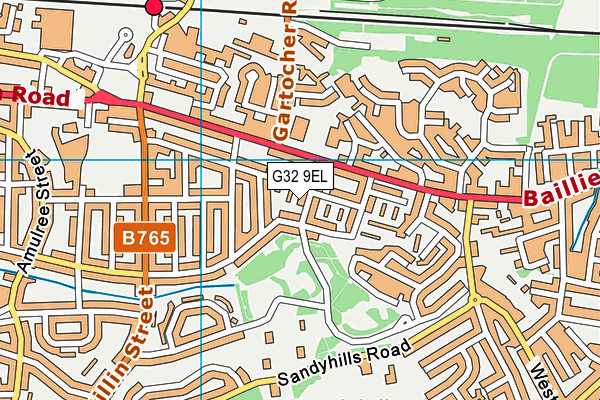 G32 9EL map - OS VectorMap District (Ordnance Survey) G32 9EL map - OS VectorMap District (Ordnance Survey)