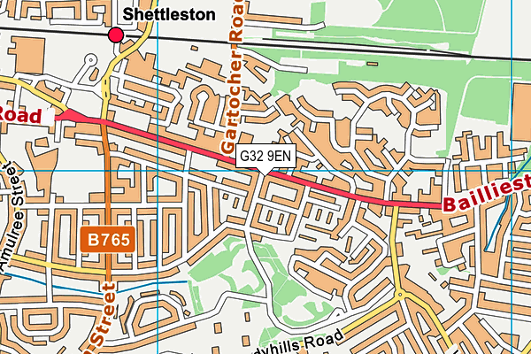 G32 9EN map - OS VectorMap District (Ordnance Survey)